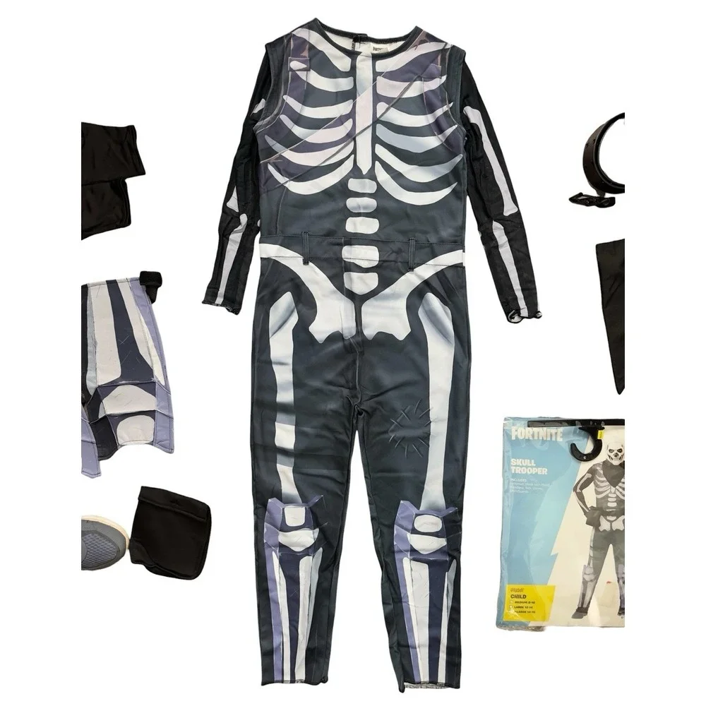 Spirit Fortnite Kids Skull Trooper Skeleton‎ Costume Size M (8-10)